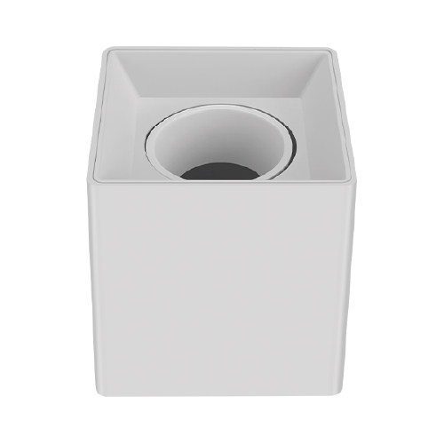 Plafón  axe 1 cuadrado plástico para GU10 medidas 10x9,6x9,6cm blanco